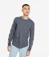 Long Sleeve Heritage Logo Tape Stretch Graphic Tee