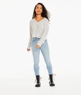 Ribbed V-Neck Sweater