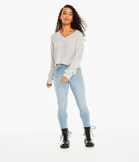 Ribbed V-Neck Sweater Ribbed V-Neck Sweater