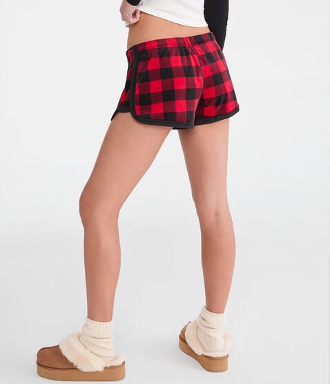 Buffalo Plaid Polyfleece Sleep Shorts Buffalo Plaid Polyfleece Sleep Shorts