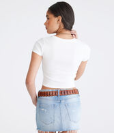 Seriously Soft Gingham Bow Baby Tee