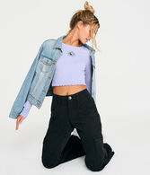 Long Sleeve Seriously Soft Yin Yang Cropped Baby Tee