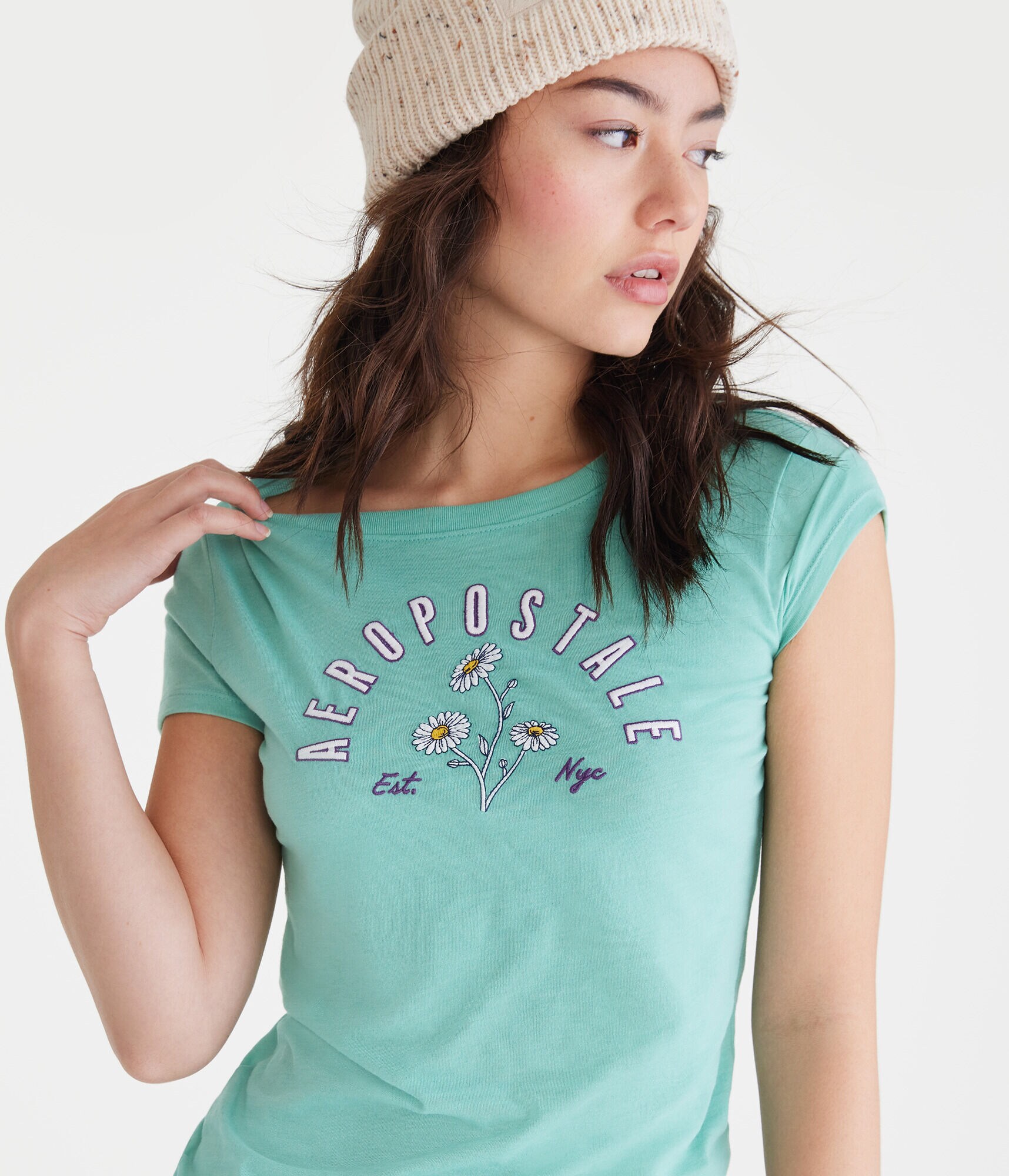 Aeropostale Daisies Graphic Tee