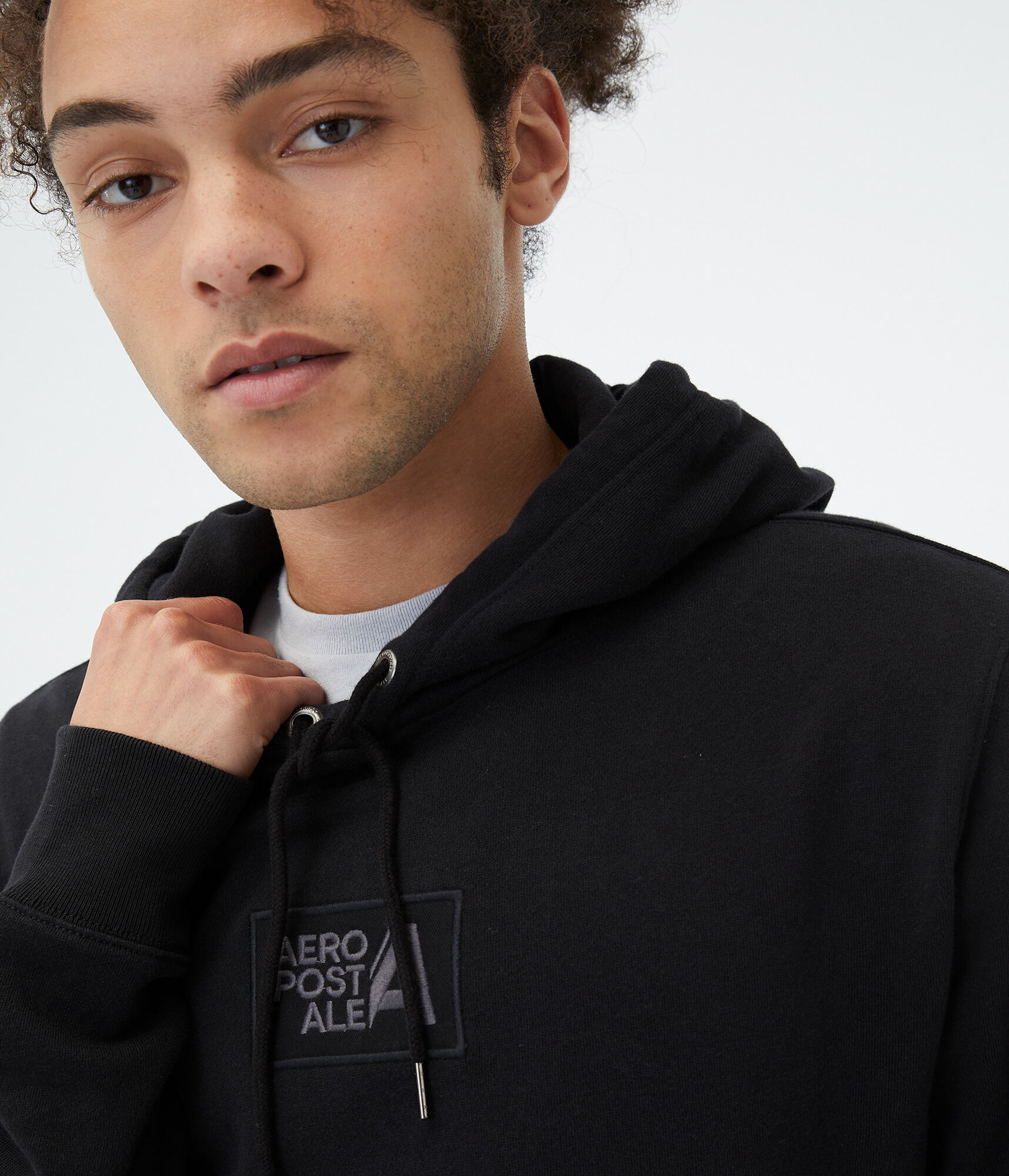 Aeropostale Letter Box Logo Pullover Hoodie