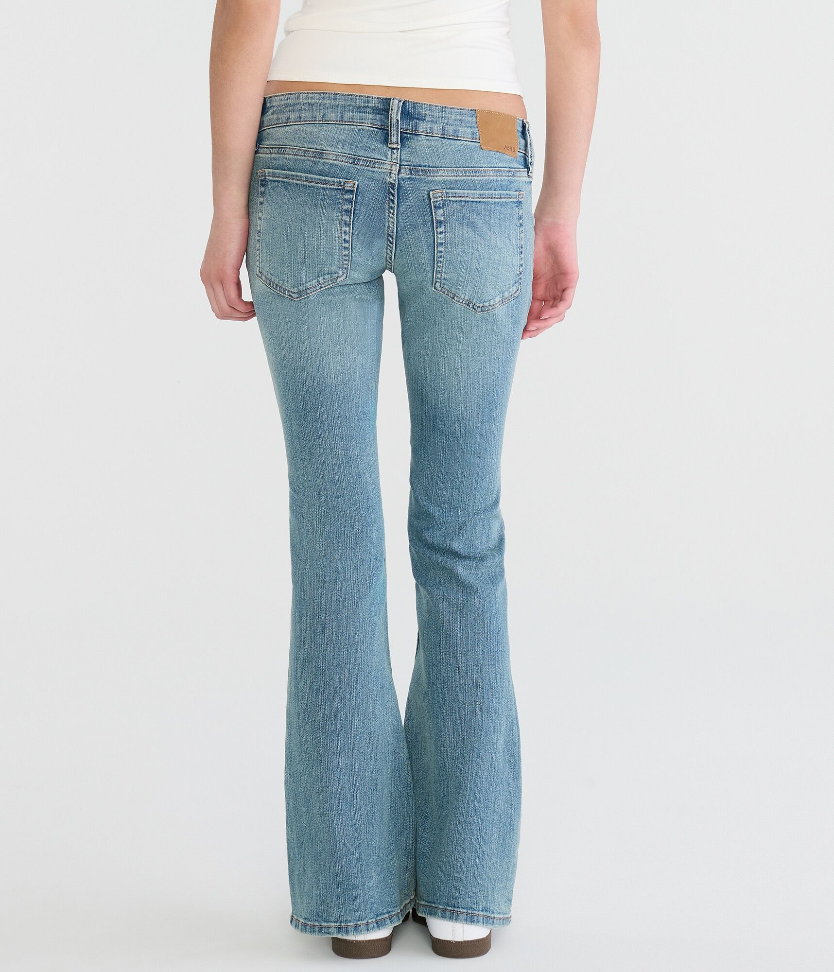 Low-Rise Flare Flap Pocket Jean