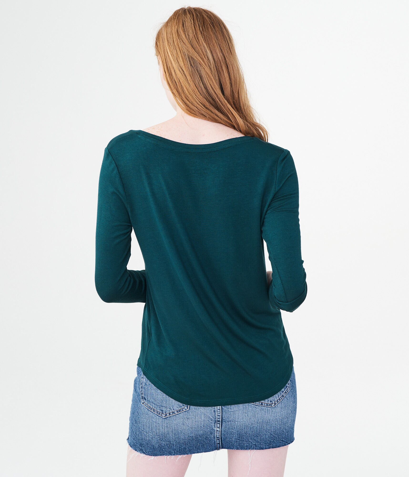Long Sleeve Seriously Soft Solid V-Neck Tee