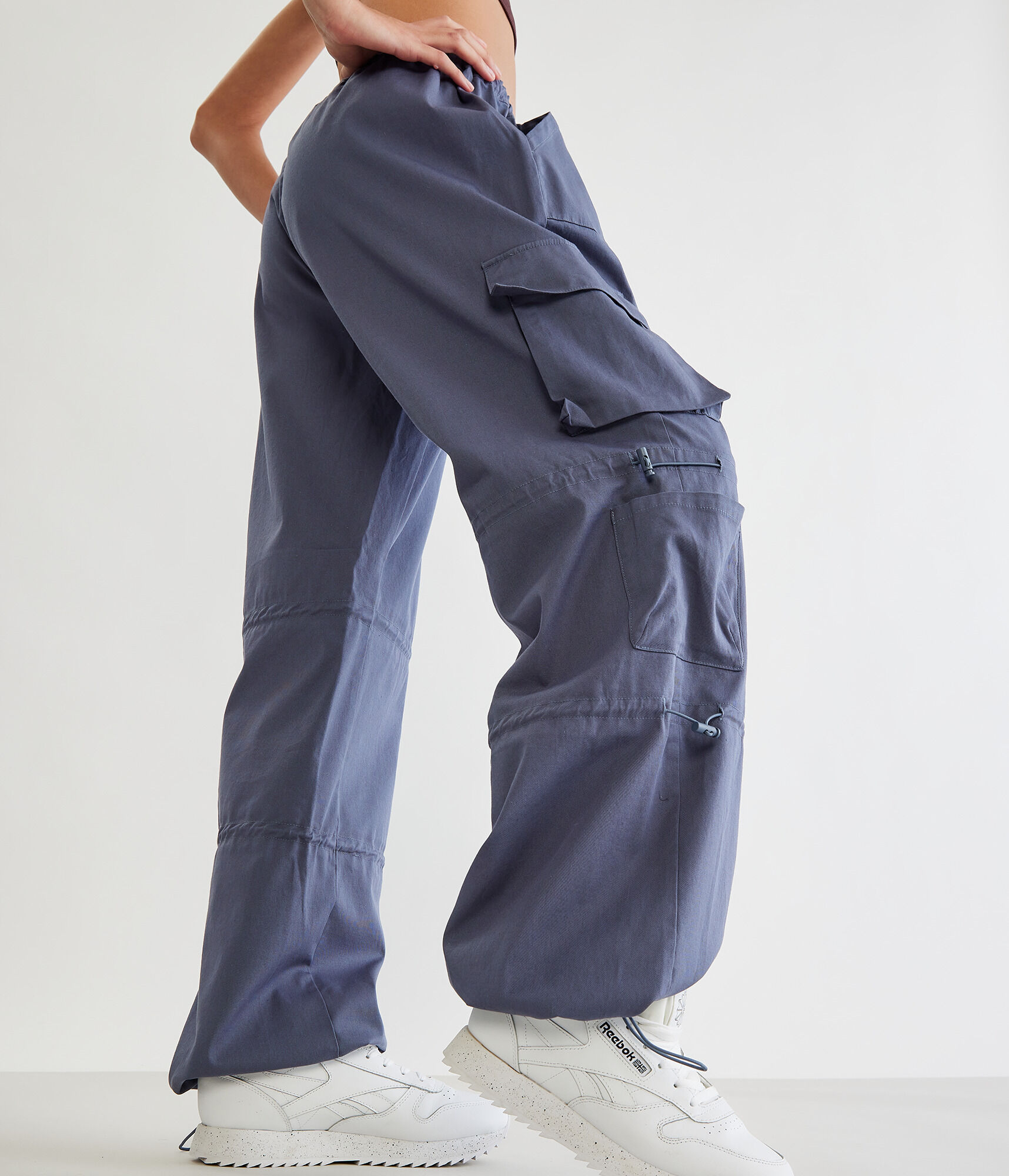 Low-Rise Parachute Baggy Cargo Joggers