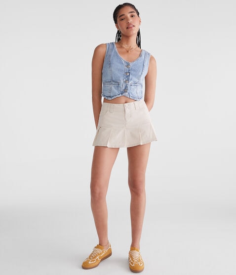 Cropped Denim Vest Cropped Denim Vest