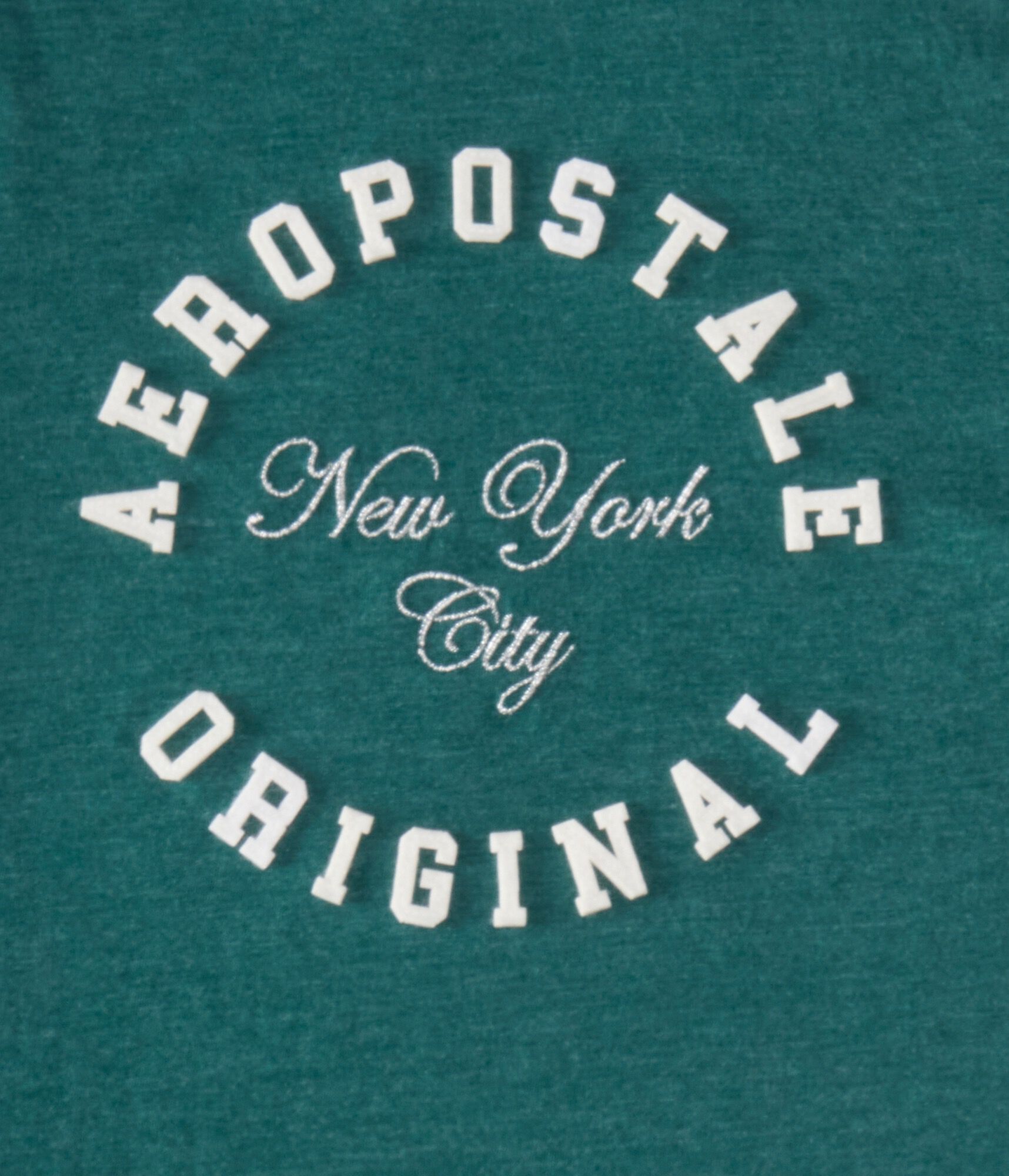 Aeropostale Circle Glitter Graphic Tee