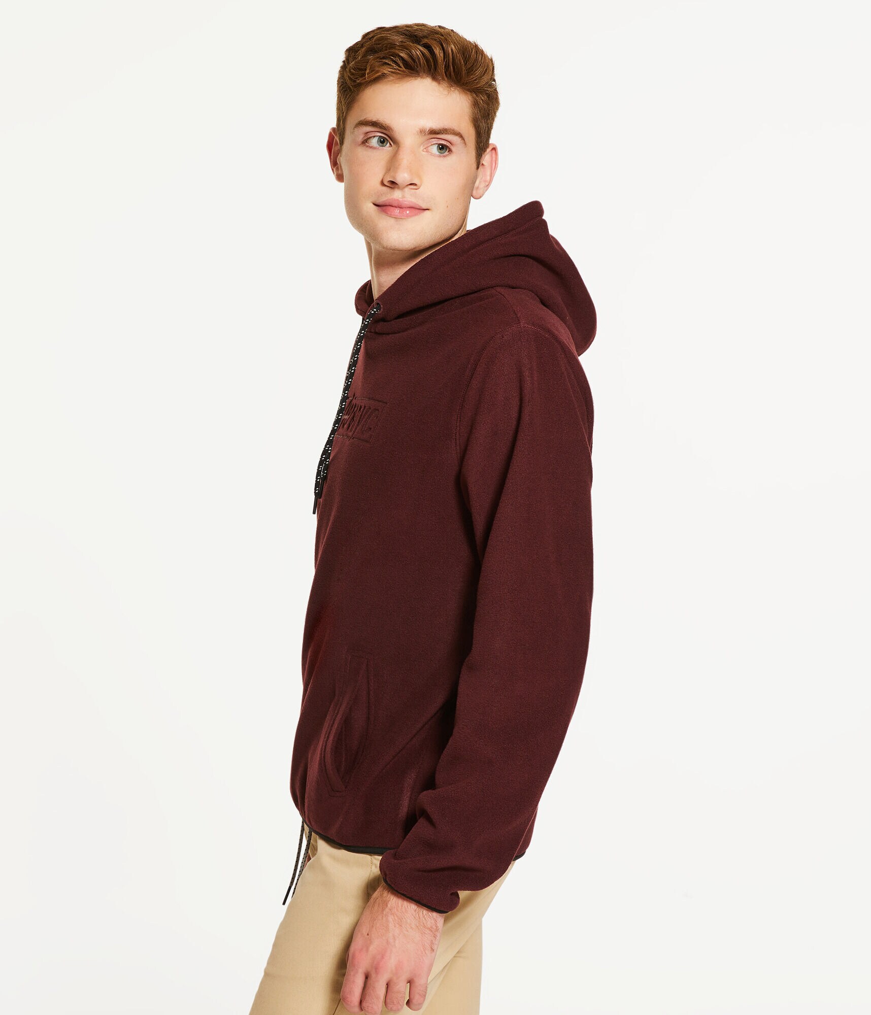 Aero NYC Box Logo Polyfleece Pullover Hoodie