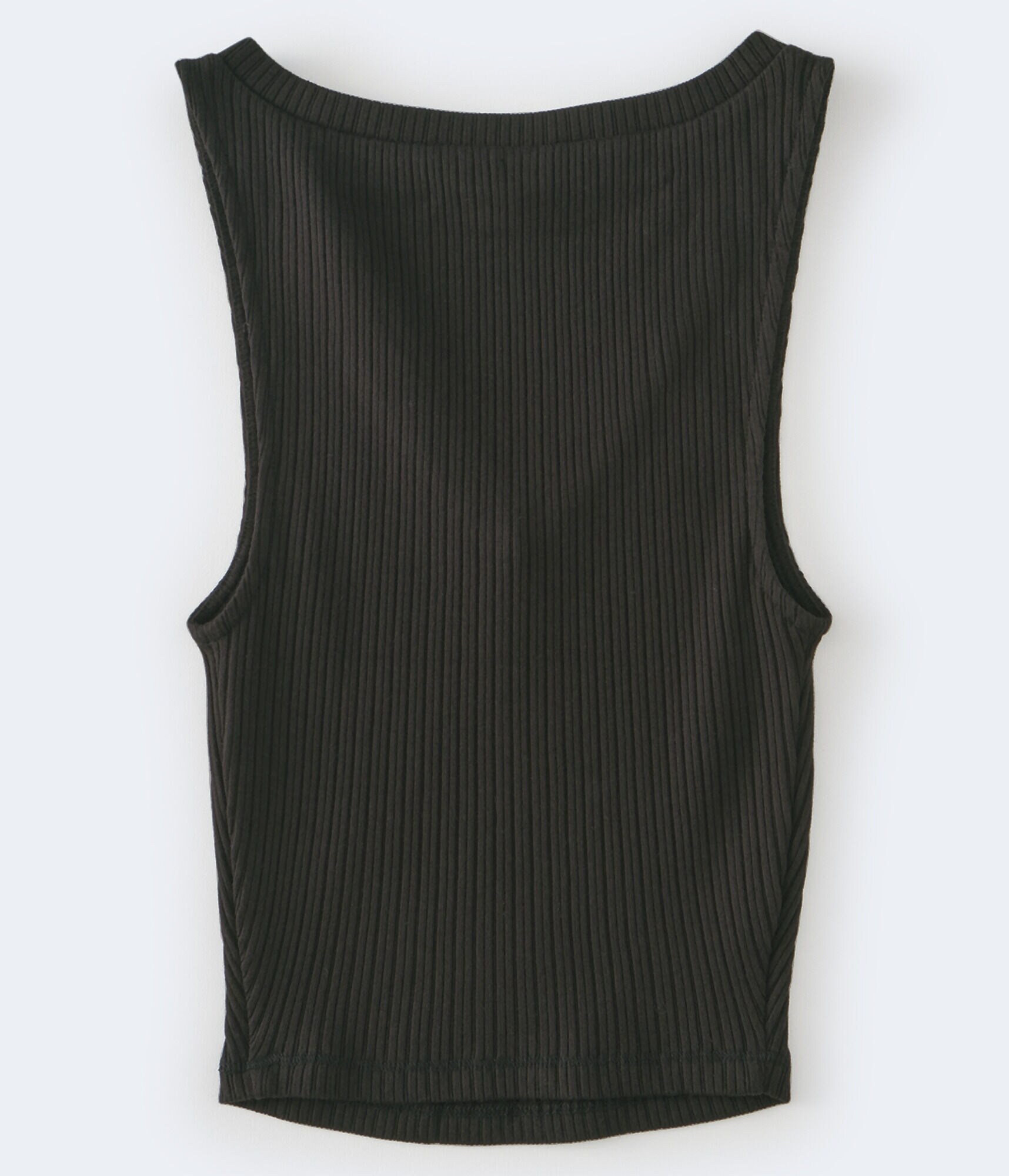 Ribbed V-Neck Cropped Tank