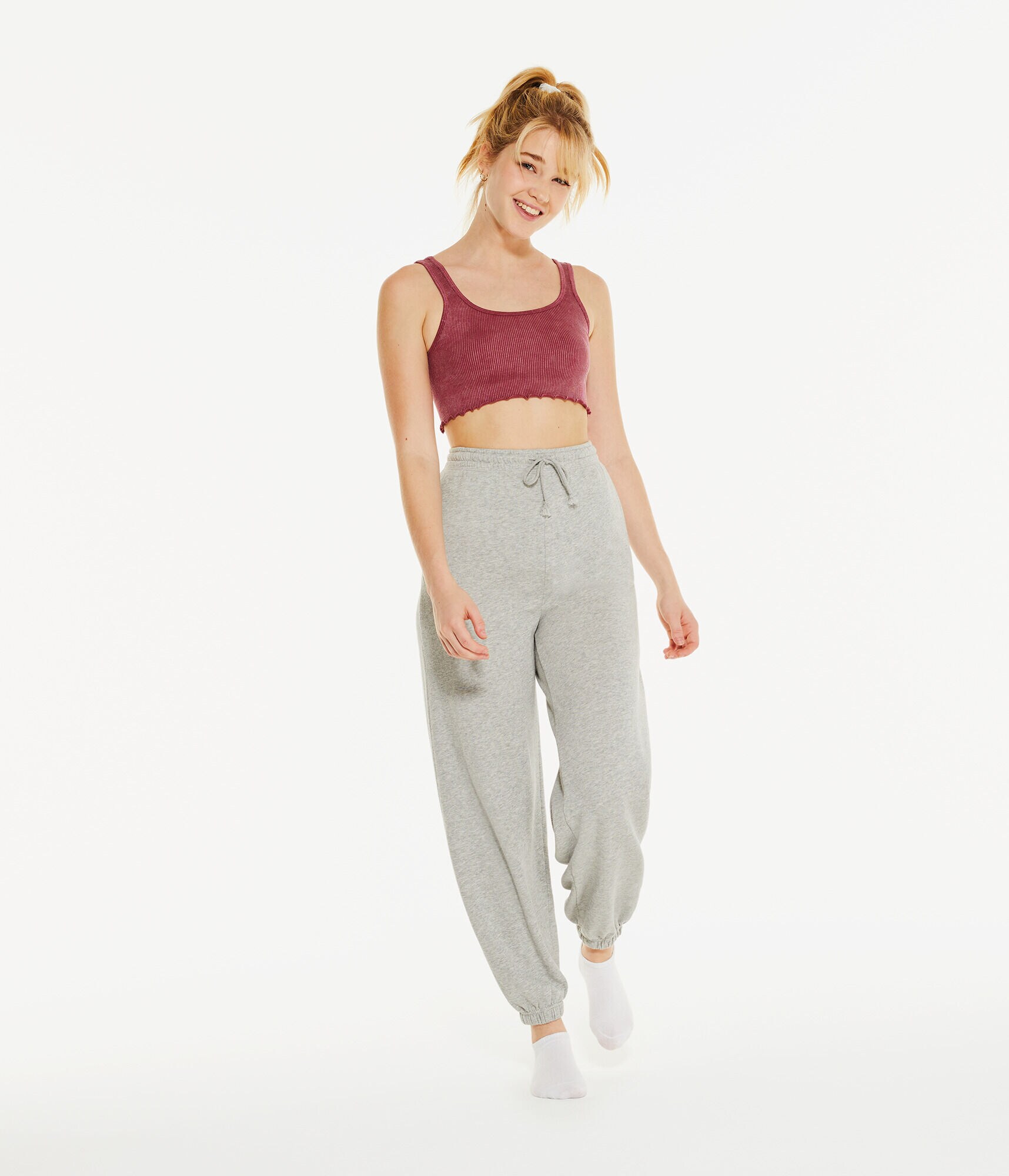 Acid Wash Seamless Square-Neck Cropped Tank