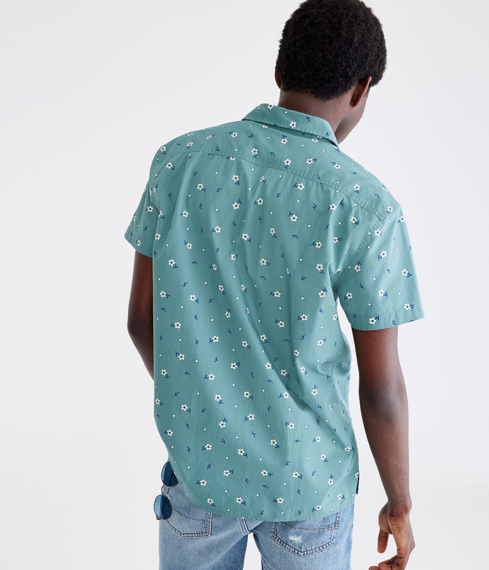 Tossed Flower Print Relaxed Shirt