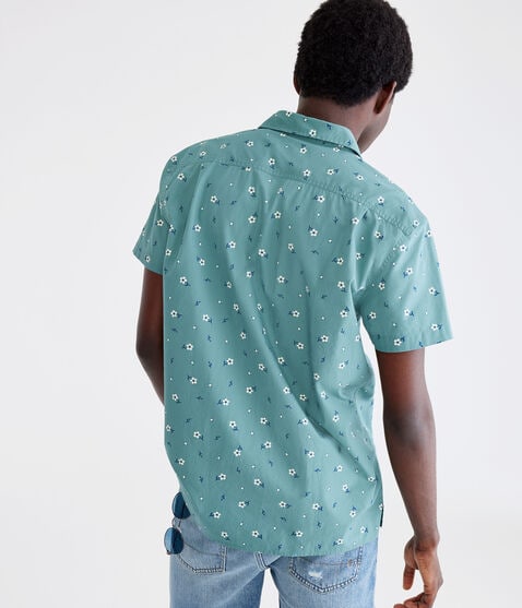 Tossed Flower Print Relaxed Shirt Tossed Flower Print Relaxed Shirt