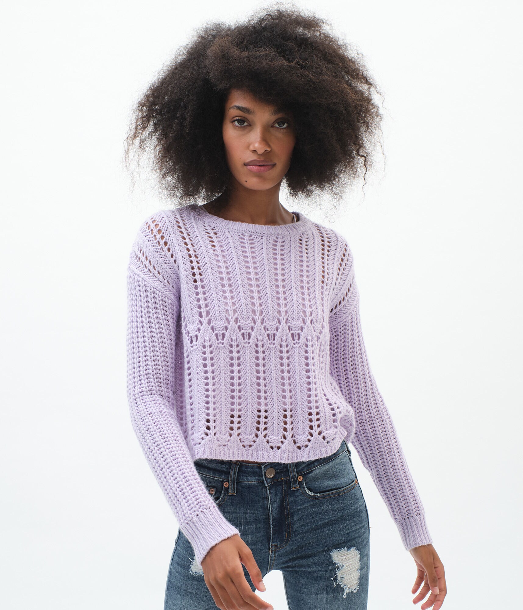 Pointelle Knit Sweater