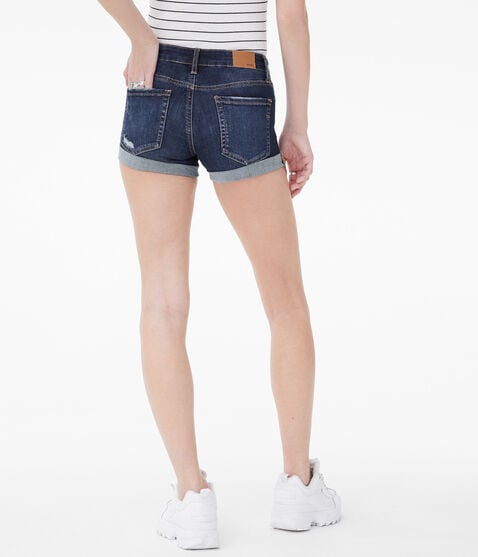 Premium Seriously Stretchy Low-Rise Denim Shorty Shorts Premium Seriously Stretchy Low-Rise Denim Shorty Shorts