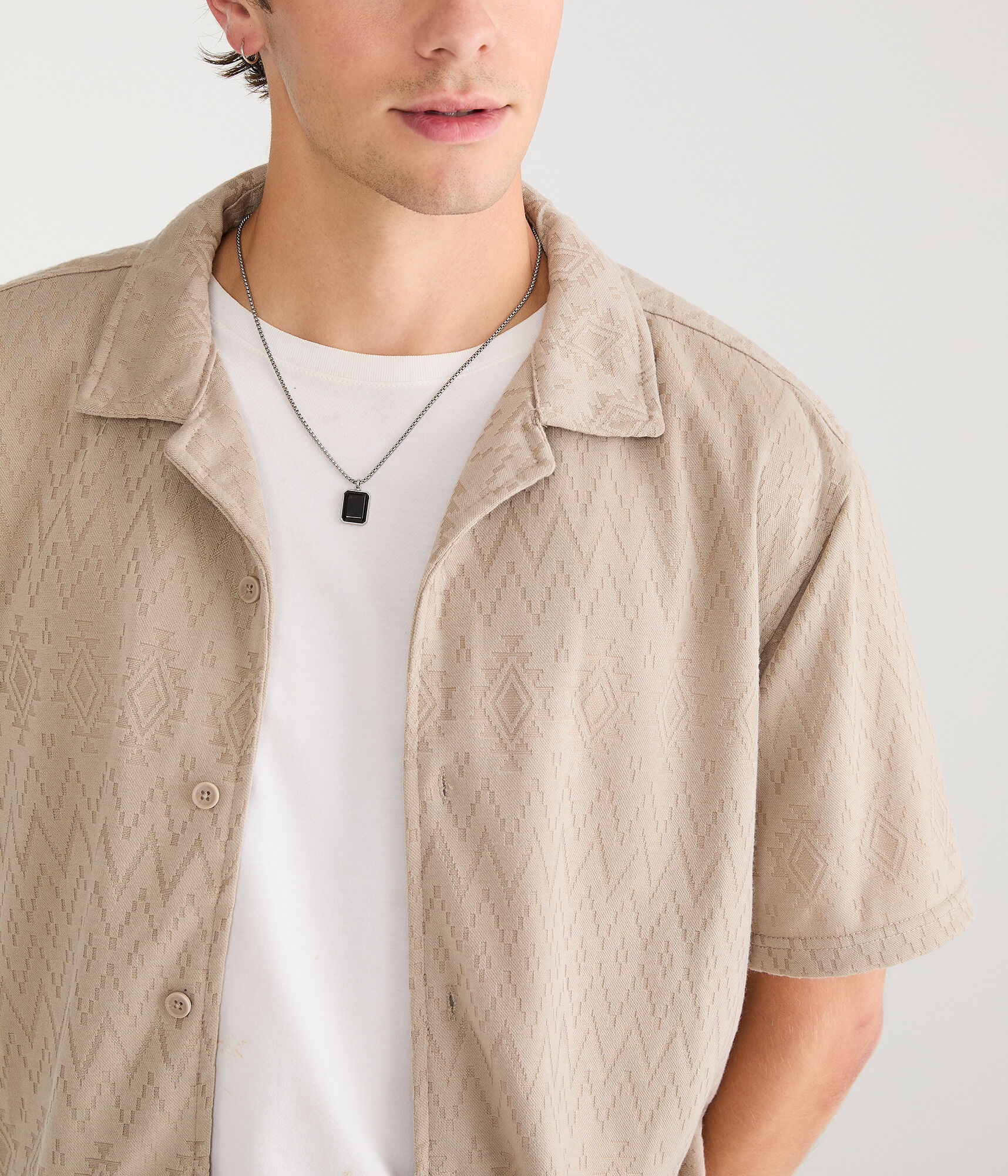 Jacquard Knit Shirt