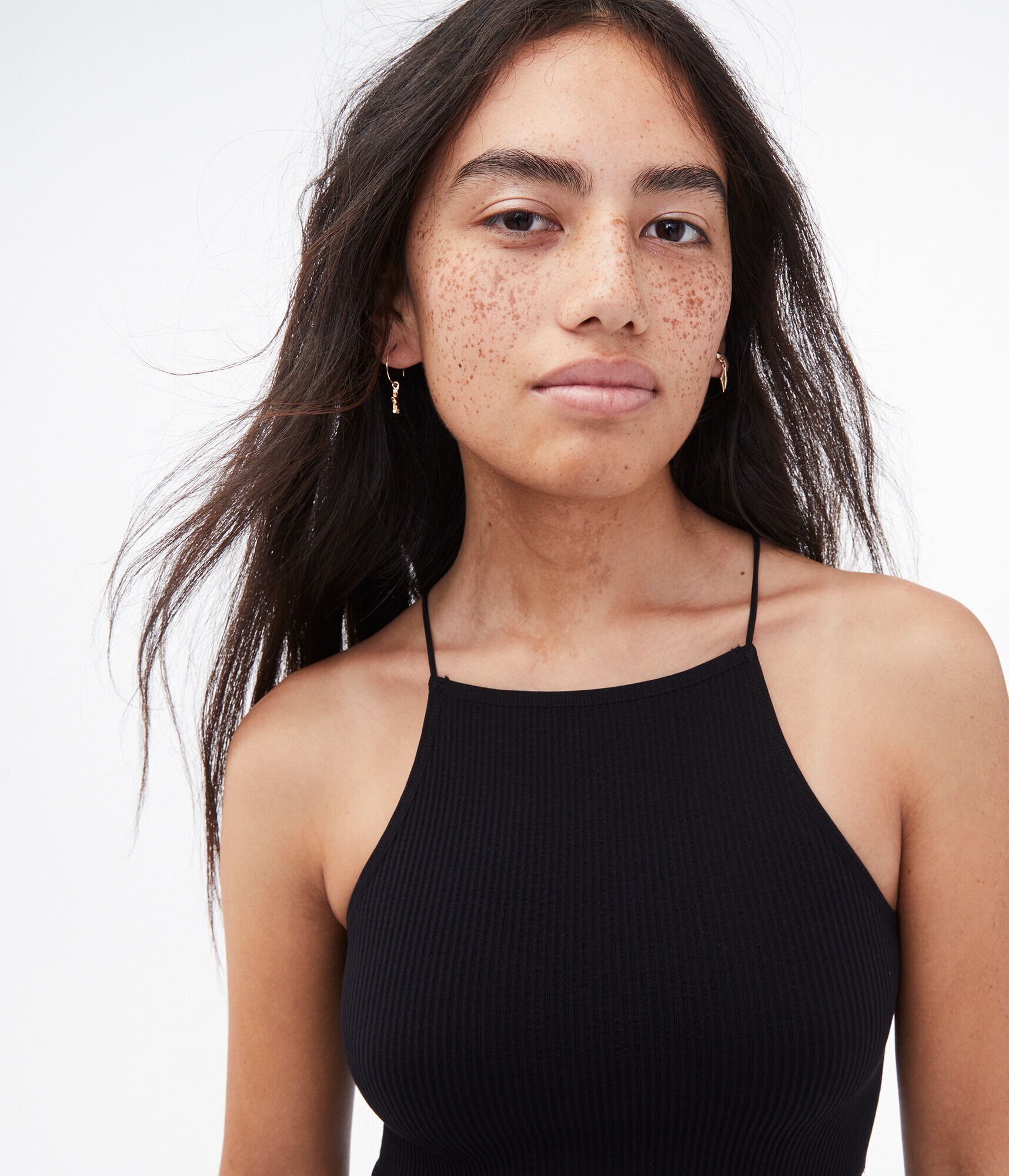 Seamless High-Neck Cropped Tank