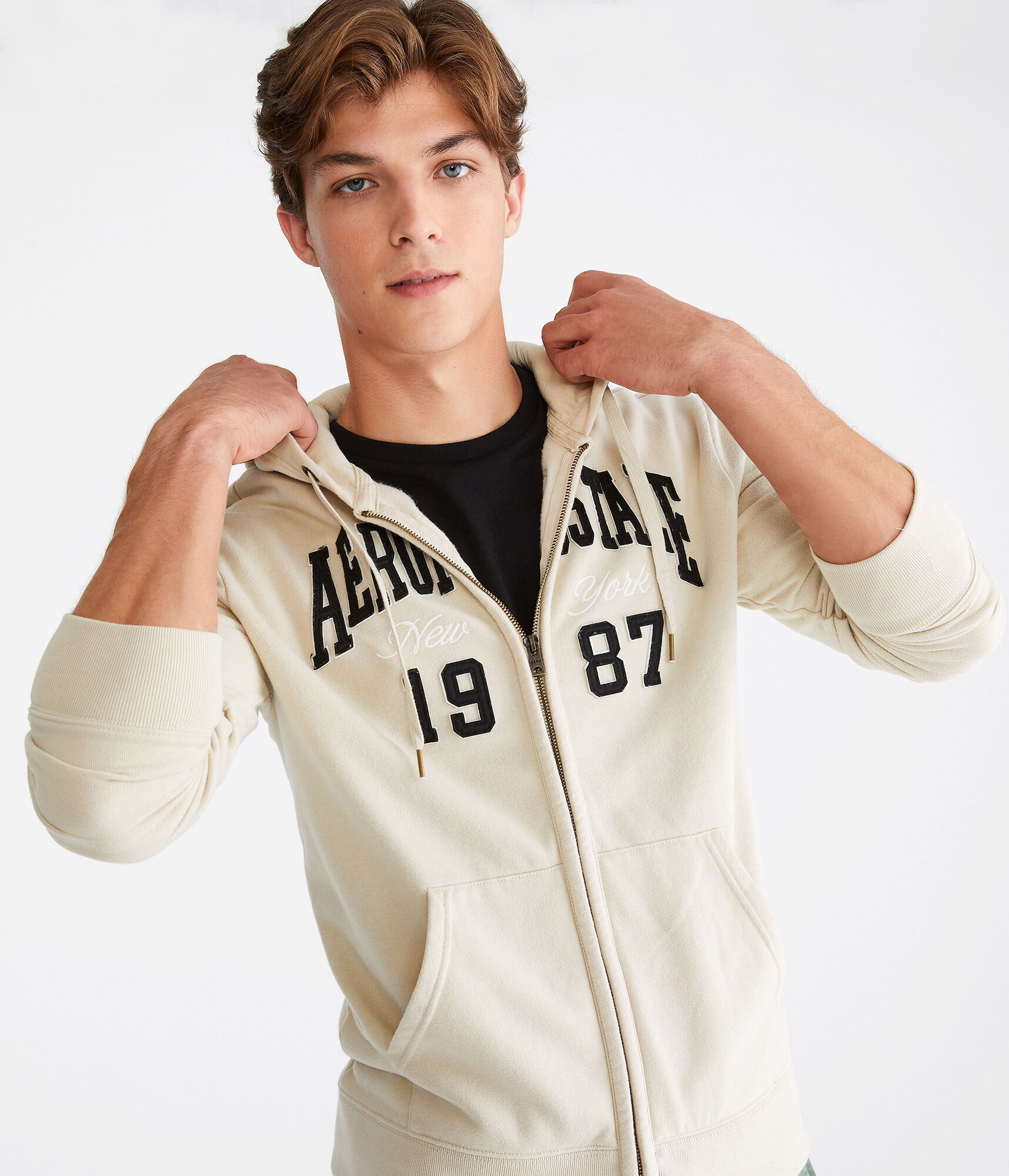 N&#39;SHOP Aeropostale 1987 Heritage Full-Zip Hoodie