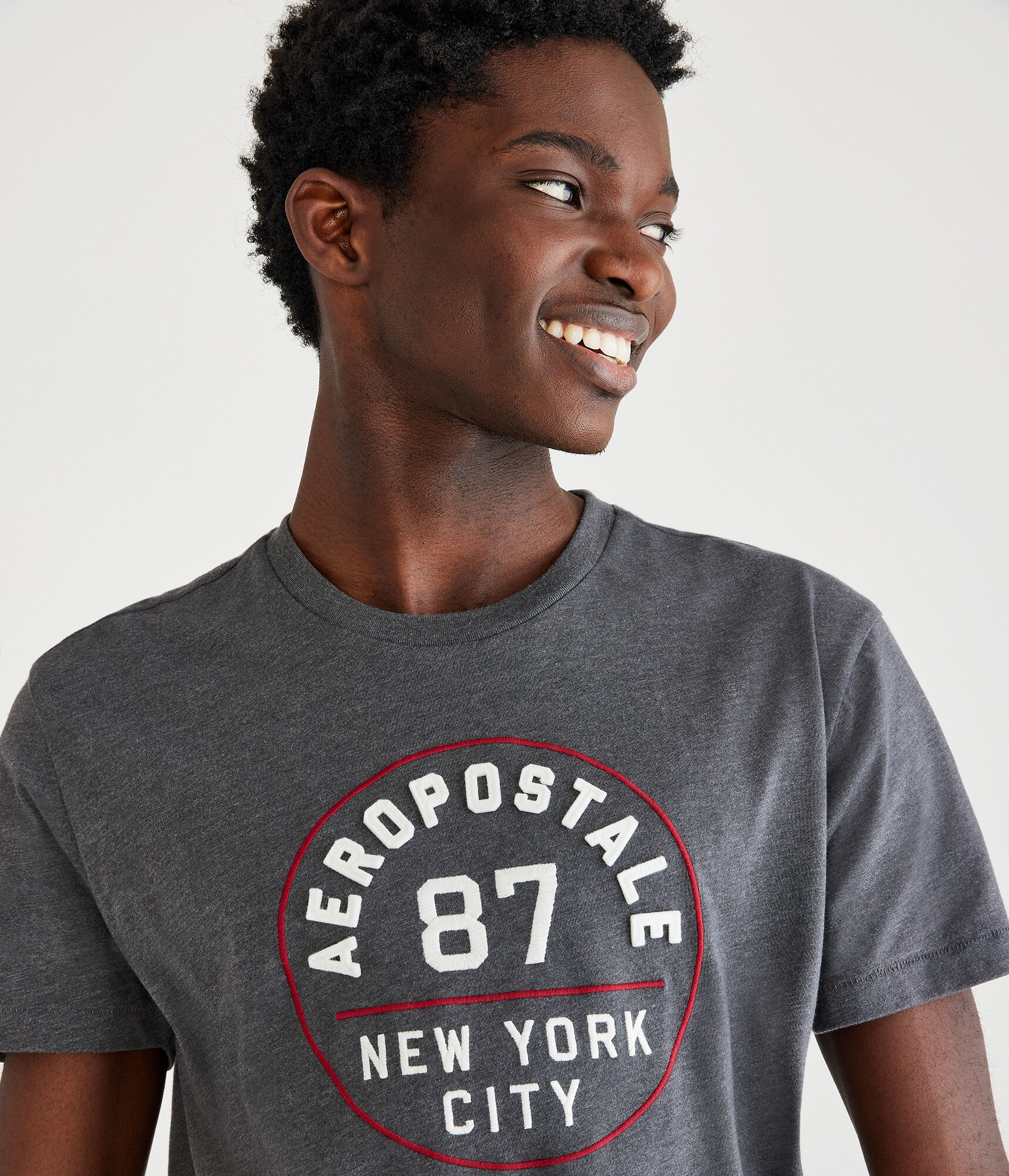 Aeropostale 87 Circle Appliqu&eacute; Graphic Tee