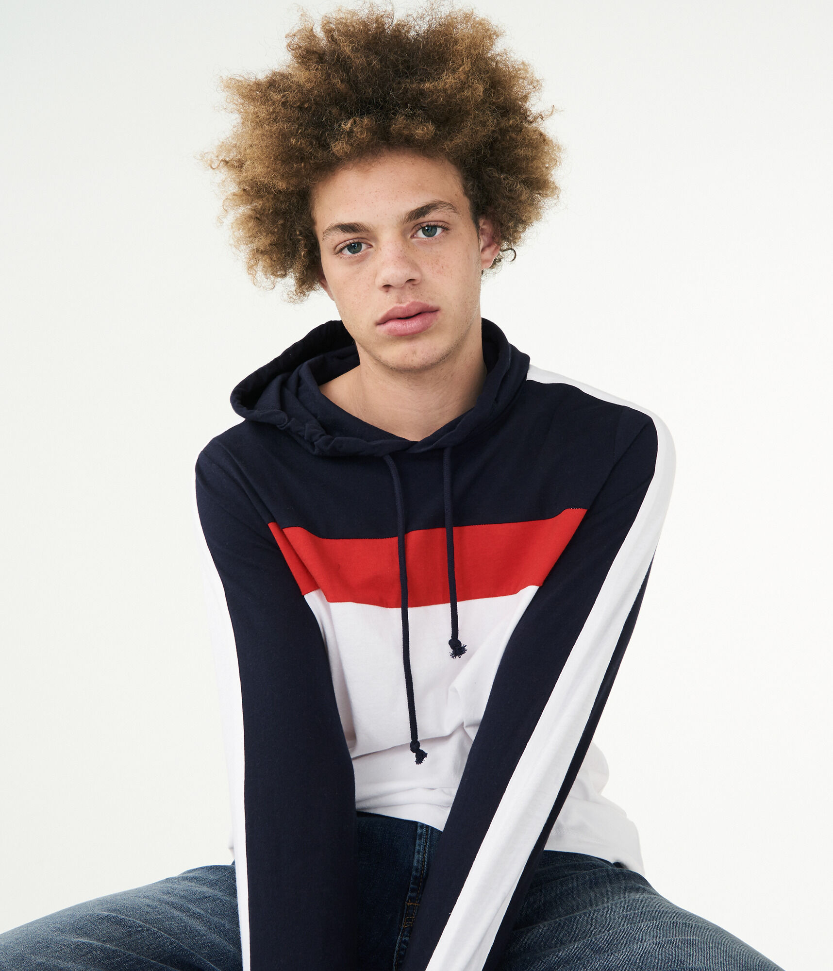 Colorbock Stripe Pullover Hoodie