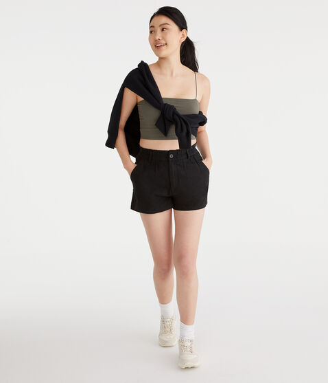 High-Rise Linen Shorts