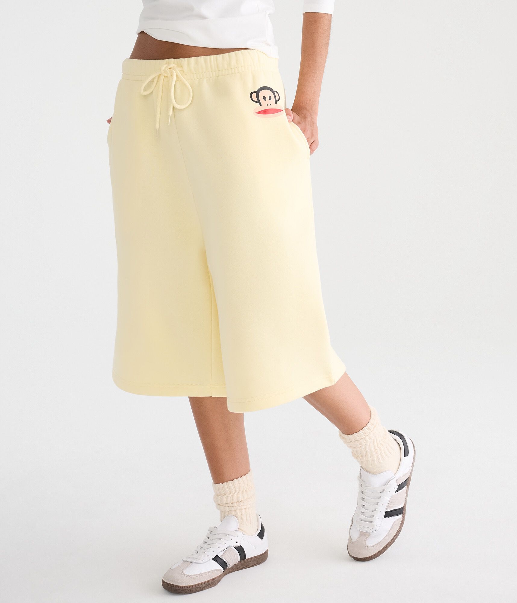 Paul Frank I Heart Julius Low-Rise Baggy Fleece Shorts