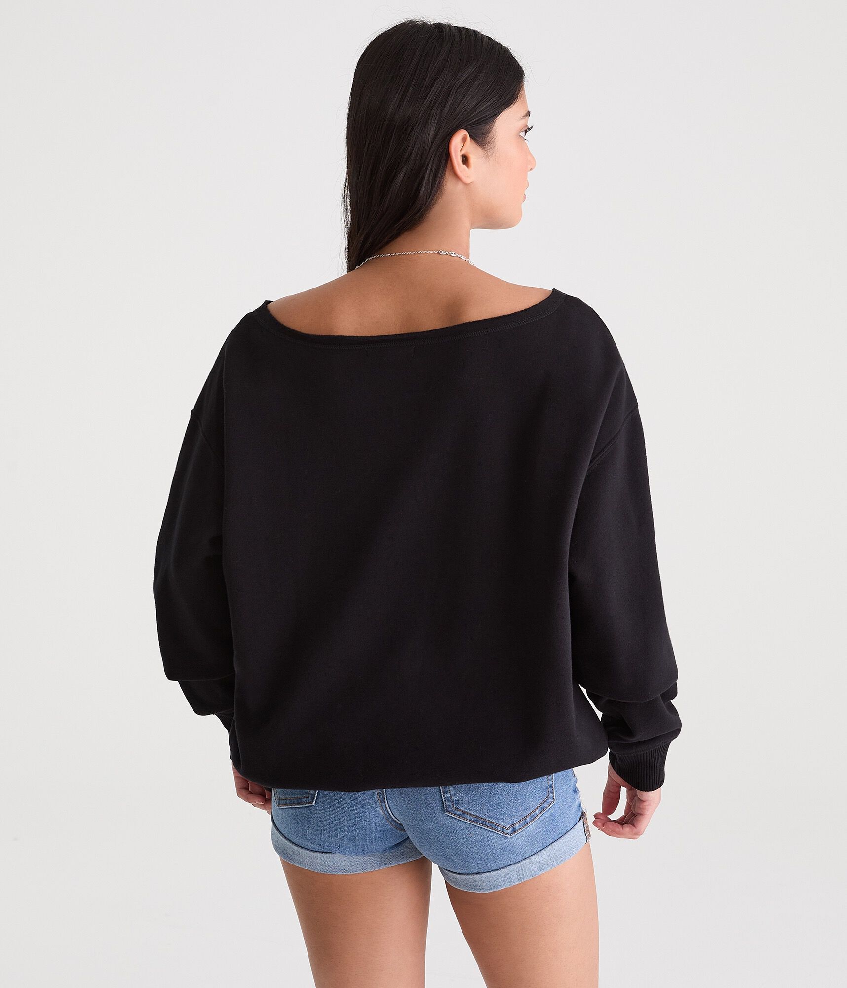 Cloud Soft Oversized Off-The-Shoulder Sweatshirt