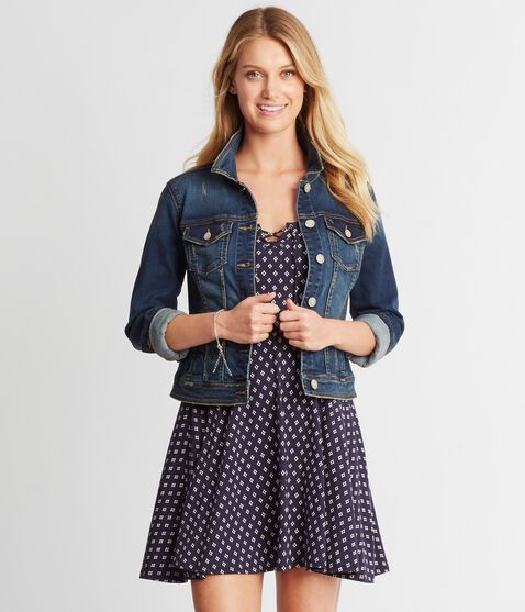 Seriously Stretchy Medium Wash Denim Jacket Seriously Stretchy Medium Wash Denim Jacket