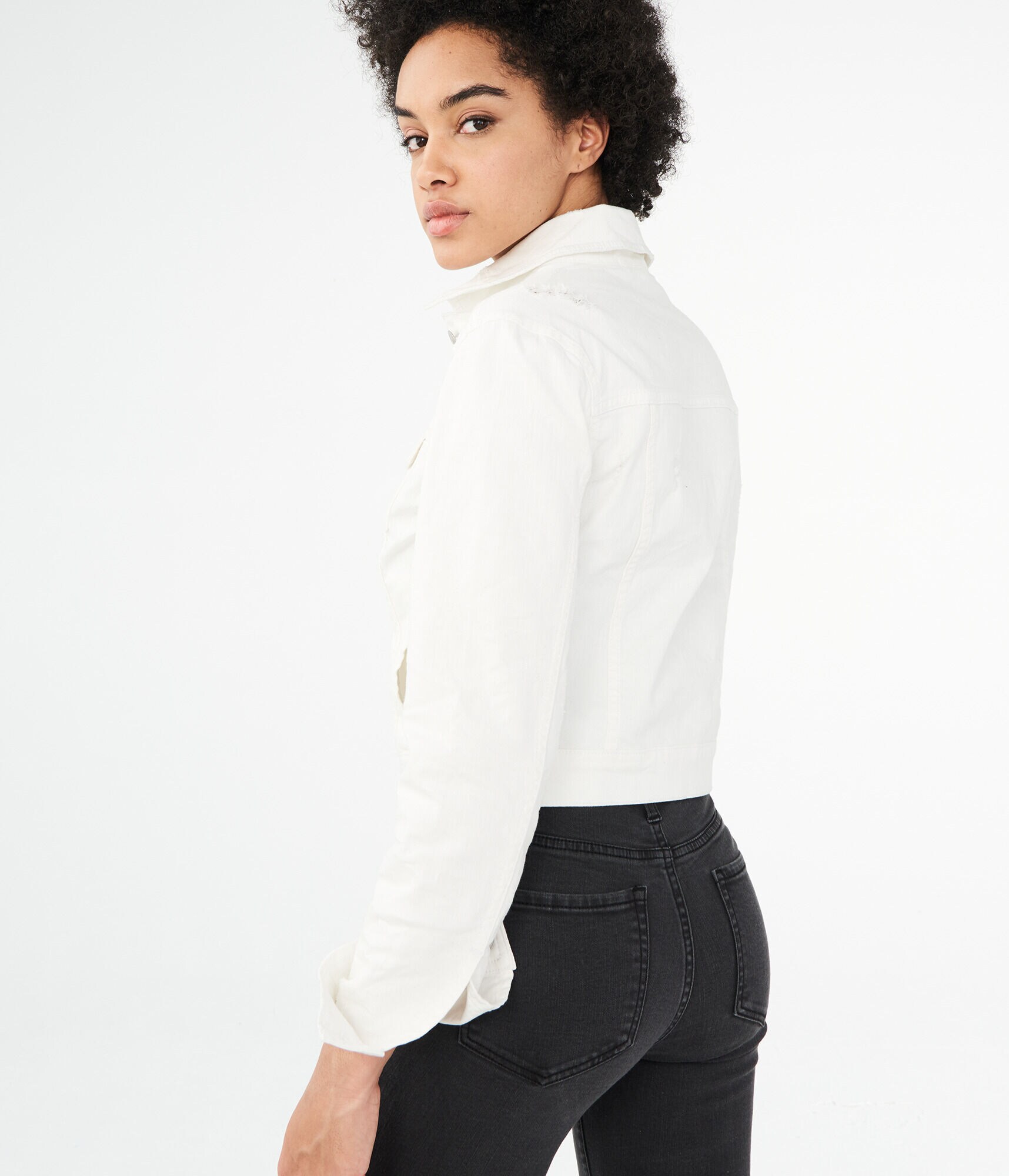 Seriously Stretchy Bleach Wash Denim Jacket