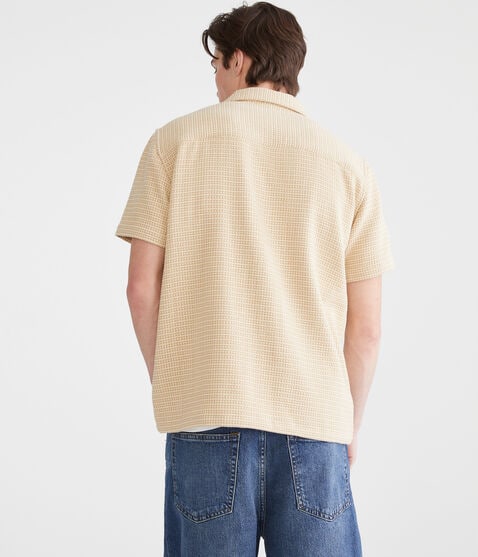 Short Sleeve Textured Stripe Shirt