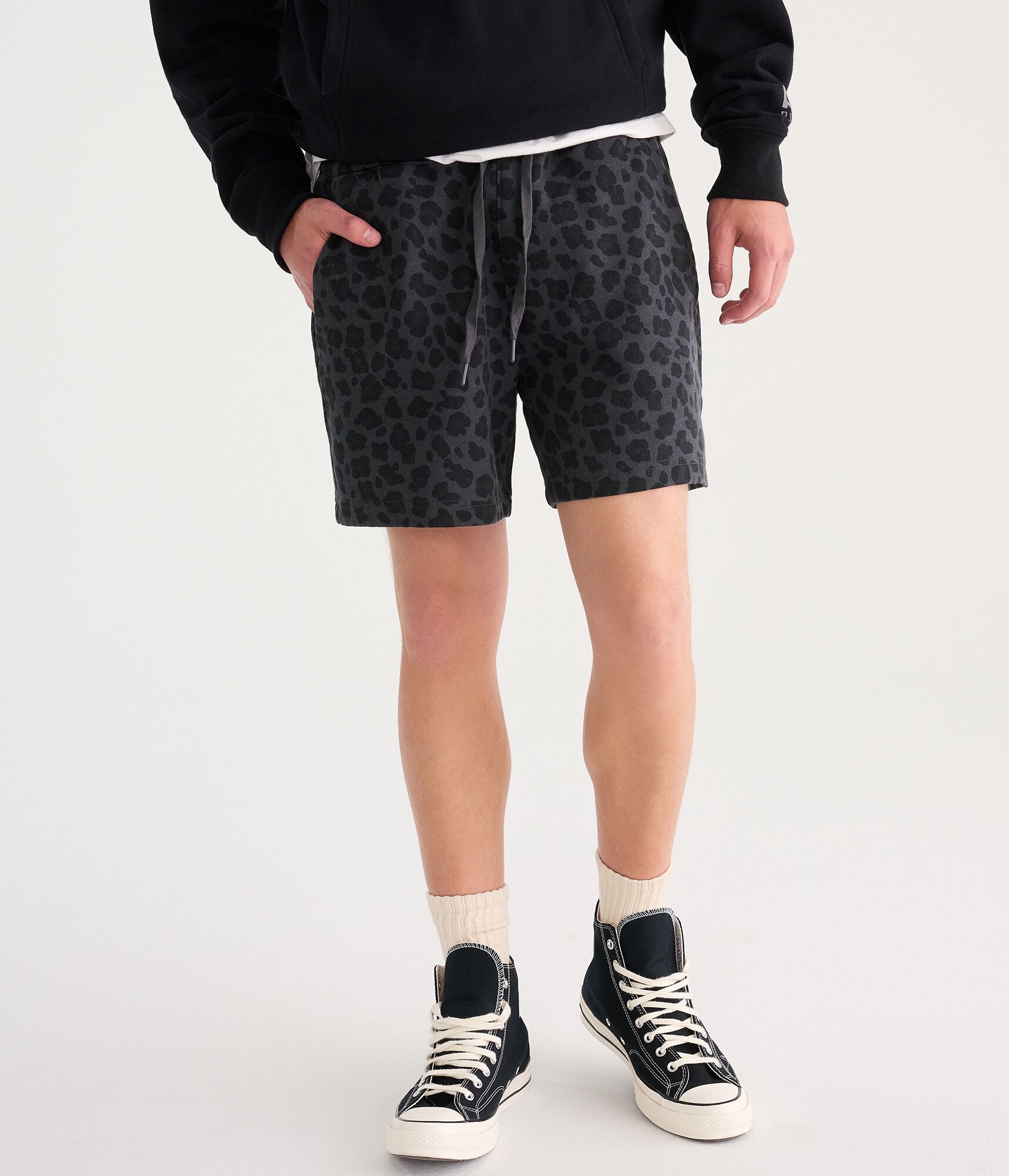 Cloud Soft Leopard Print Fleece Shorts