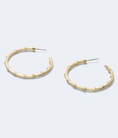 Tiny Rhinestone Hoop Earrings