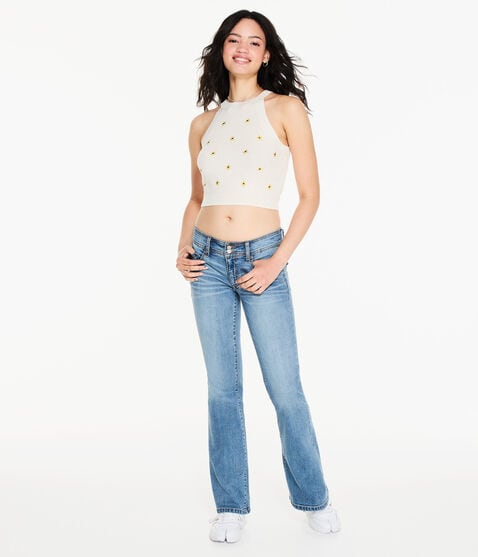 Daisy Cropped High-Neck Sweater Tank Daisy Cropped High-Neck Sweater Tank