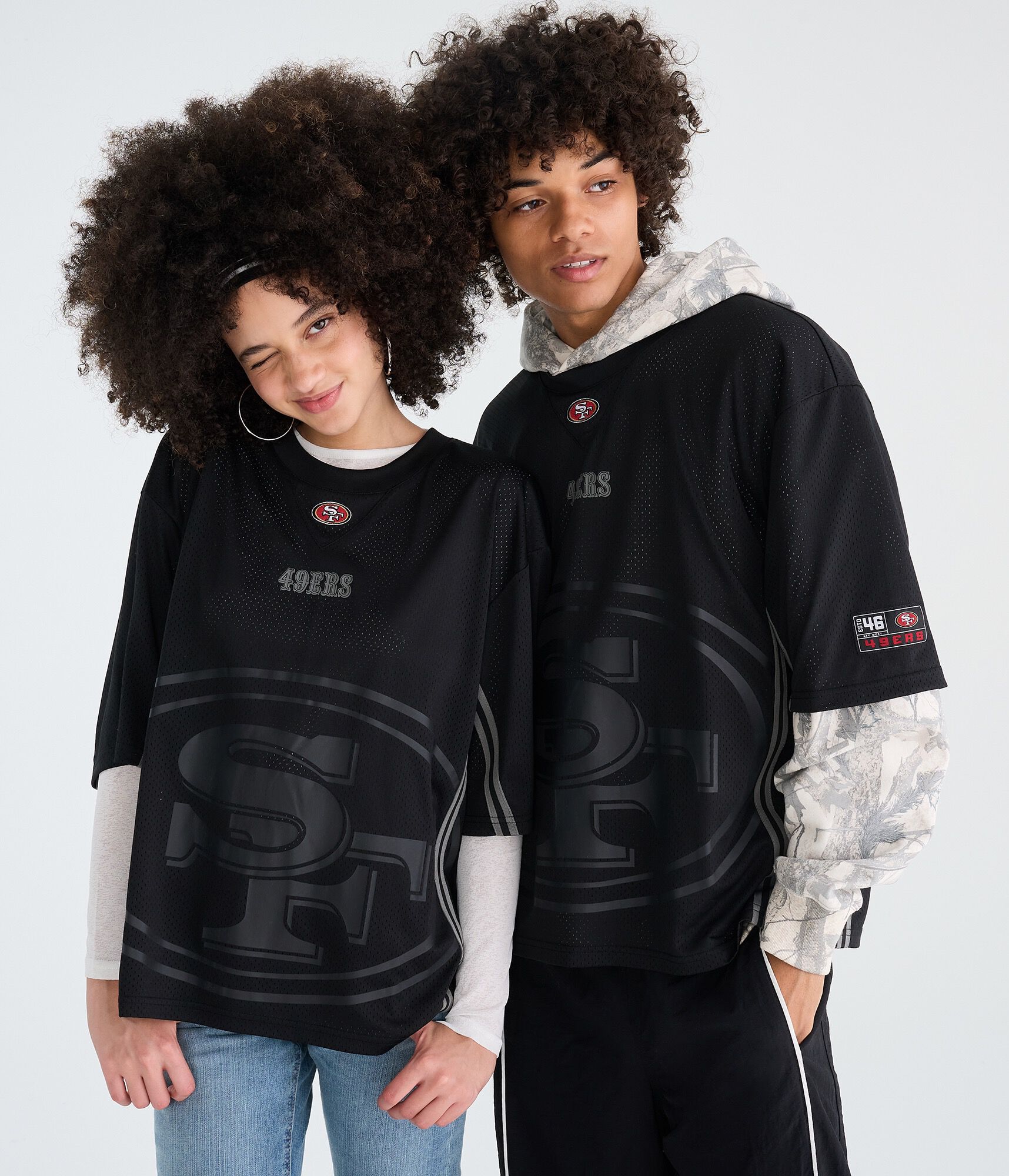 San Francisco 49ers Striped Mesh Top