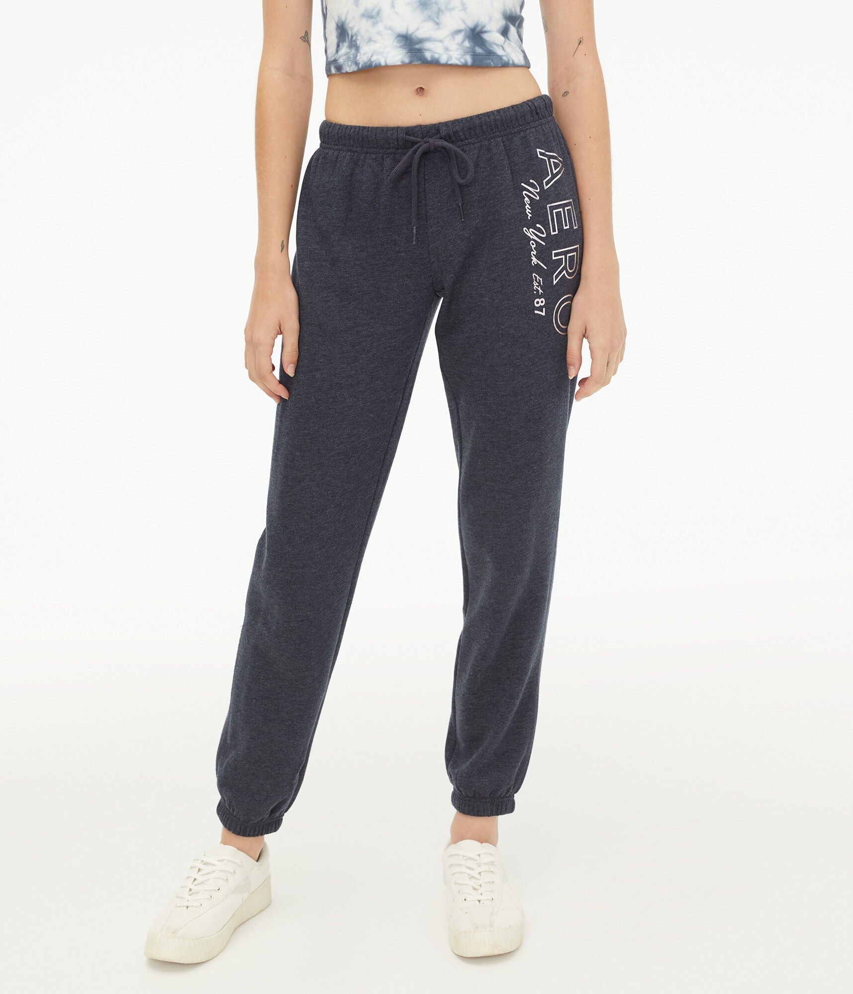 Aero New York Foil Cinched Sweatpants