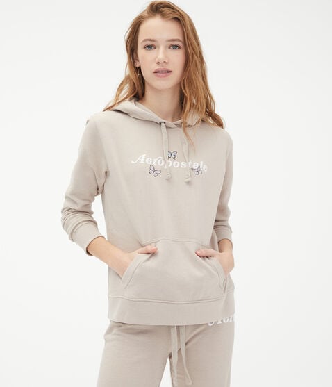 Aeropostale Butterfly Pullover Hoodie Aeropostale Butterfly Pullover Hoodie