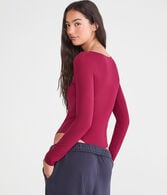 Long Sleeve Buttery Soft Square-Neck Bodysuit