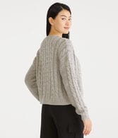 Long Sleeve Cable Knit Cardigan