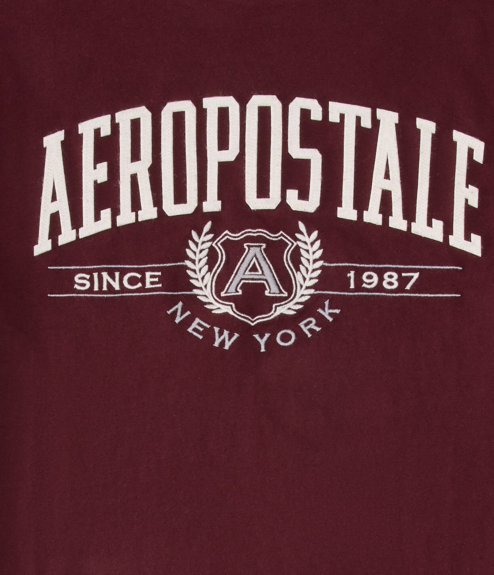 Aeropostale Laurel Logo Appliqué Graphic Tee