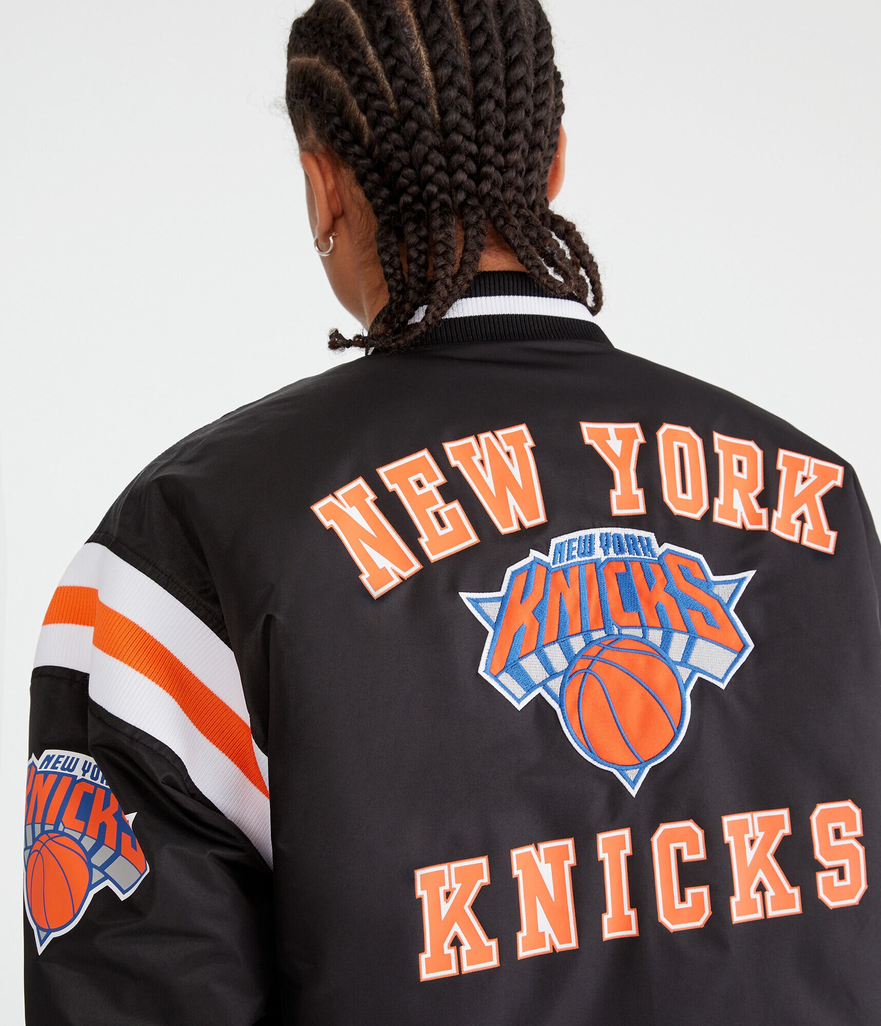New York Knicks Striped Bomber Jacket