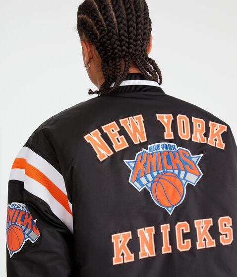 New York Knicks Striped Bomber Jacket New York Knicks Striped Bomber Jacket