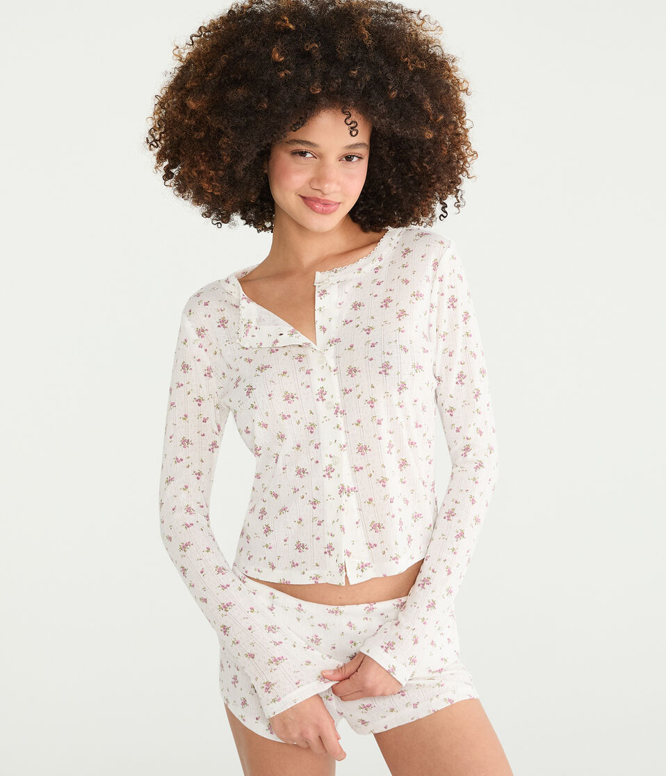 Long Sleeve Floral Sleep Cardigan