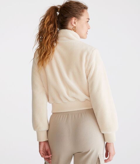 Sherpa Fleece Bomber Jacket Sherpa Fleece Bomber Jacket