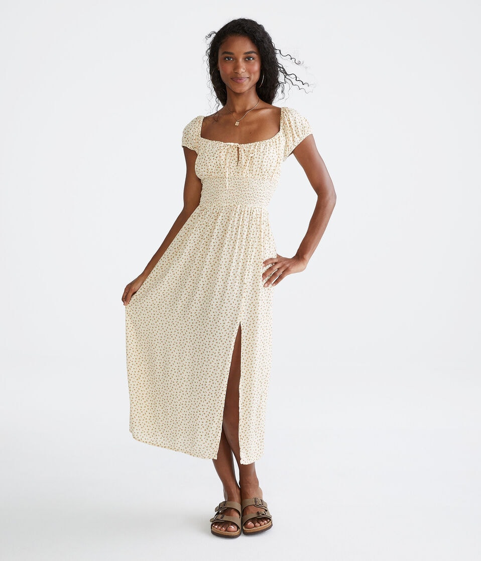 Floral Cinched Midi Dress Floral Cinched Midi Dress