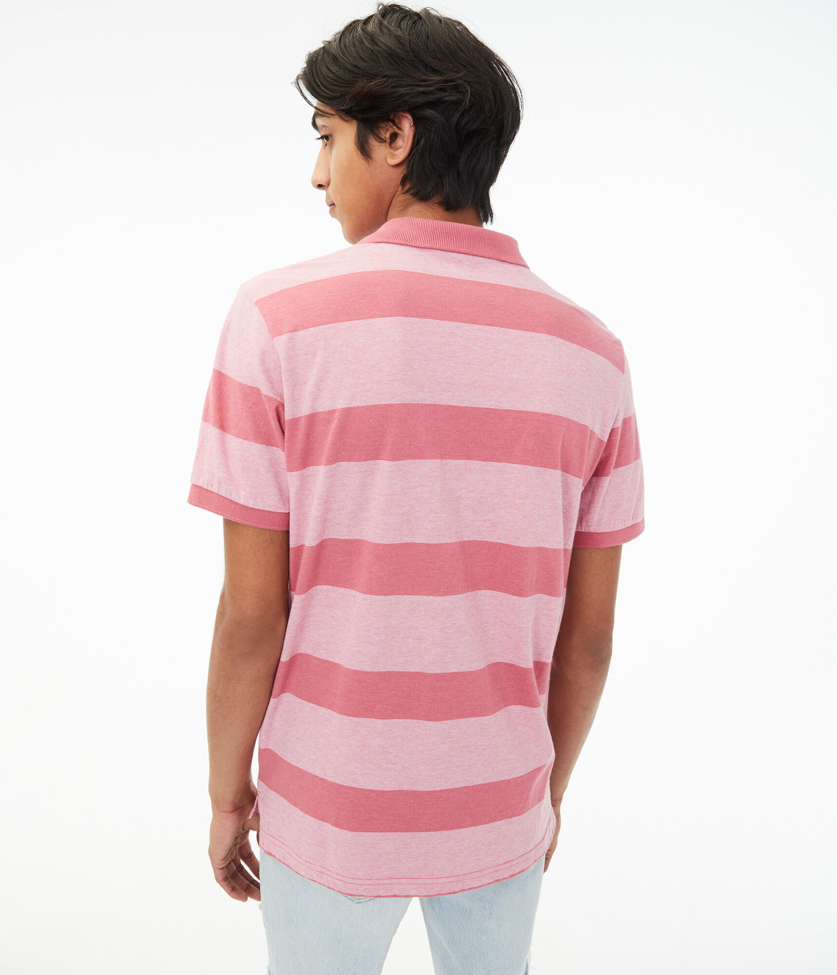 Thick Stripe Jersey Polo