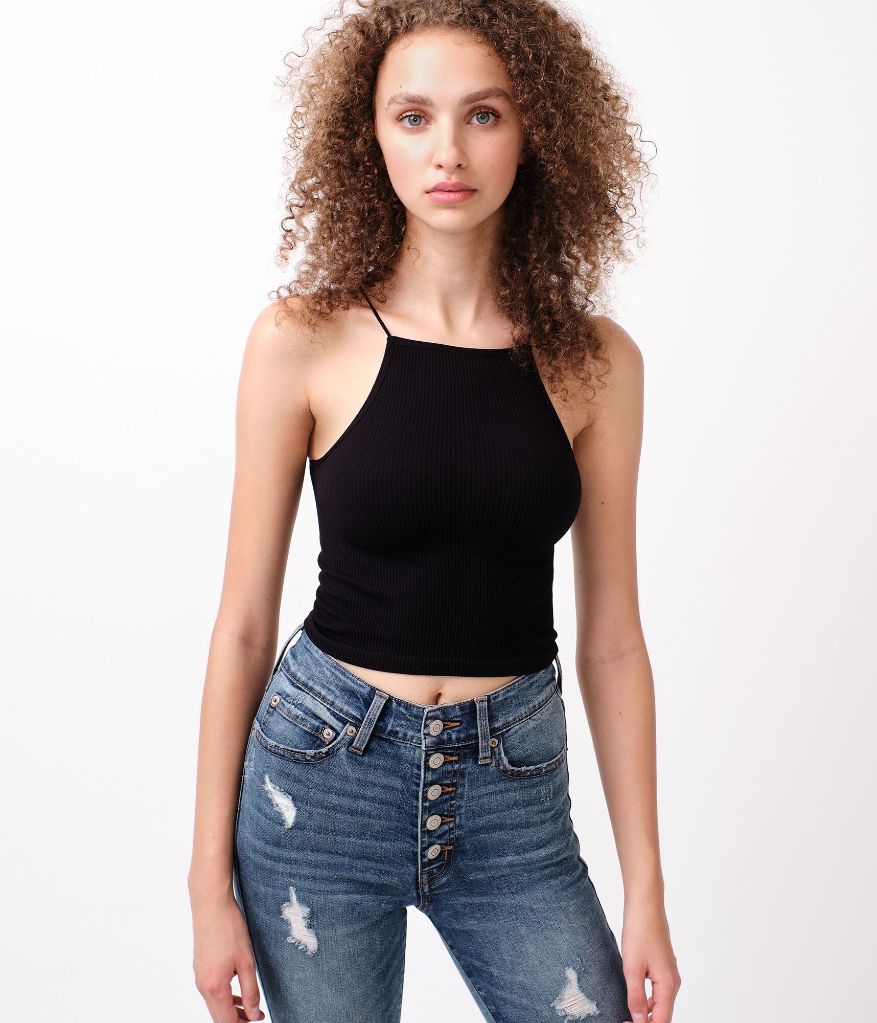 Seamless Halter Crop Top