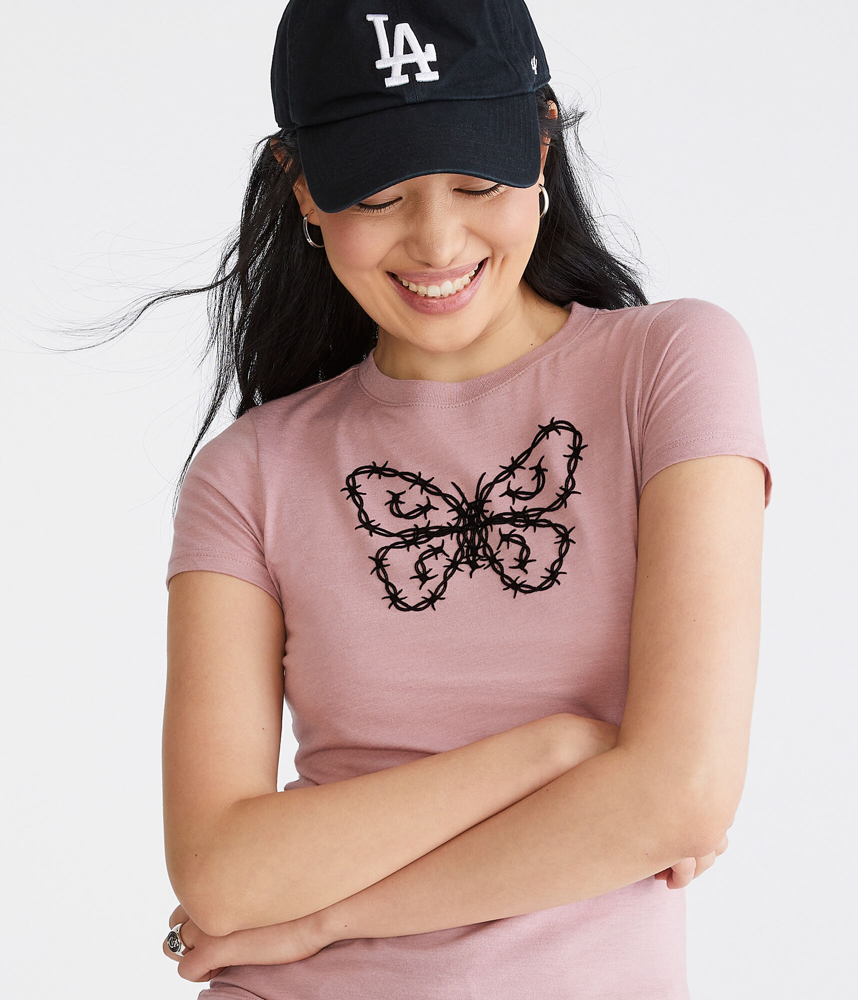 Barbed Wire Butterfly Graphic Tee