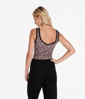 Wear 2 Ways Floral Seamless Lace-Trim Cropped Tank