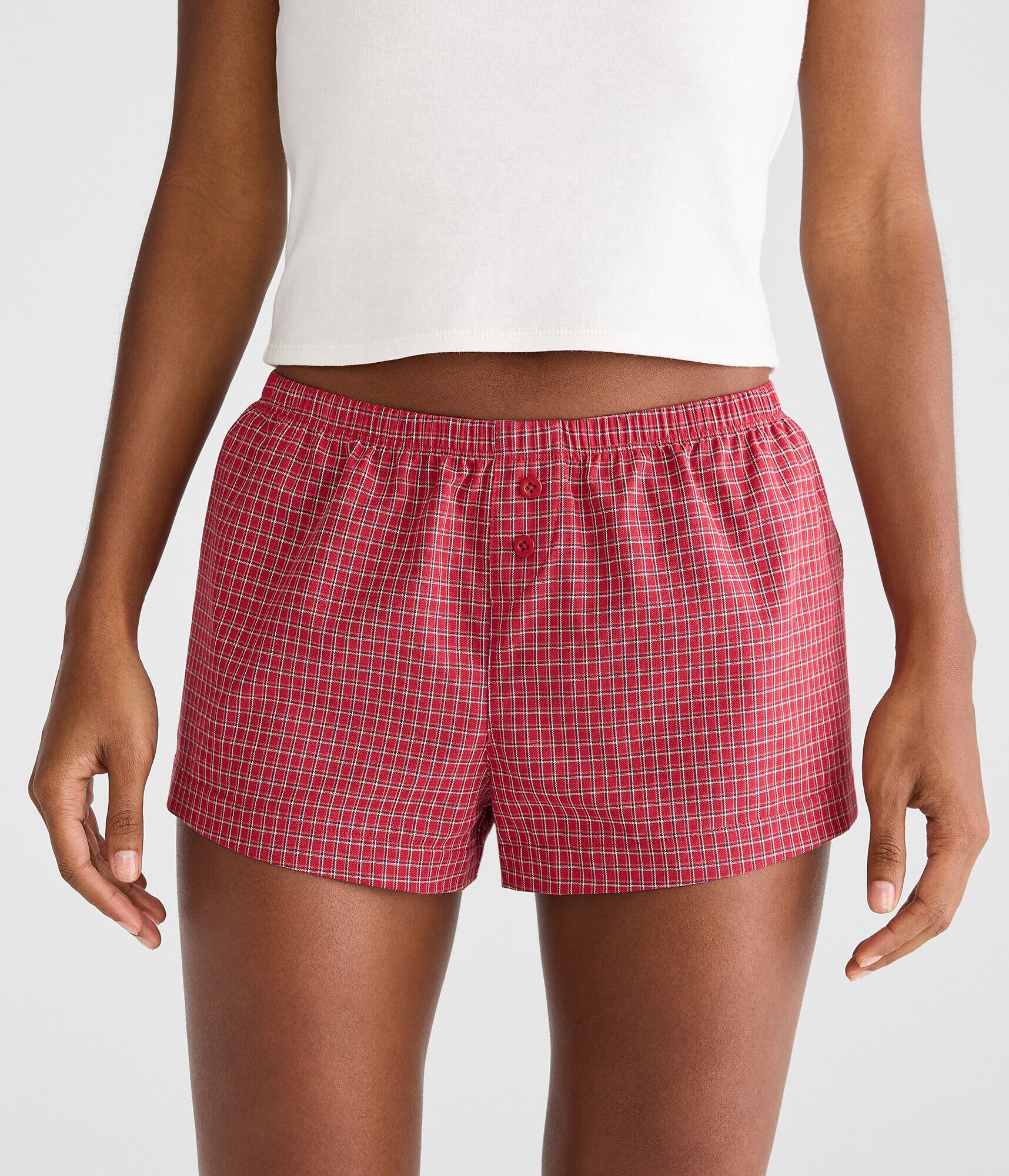 Plaid Sleep Boxer Shorts
